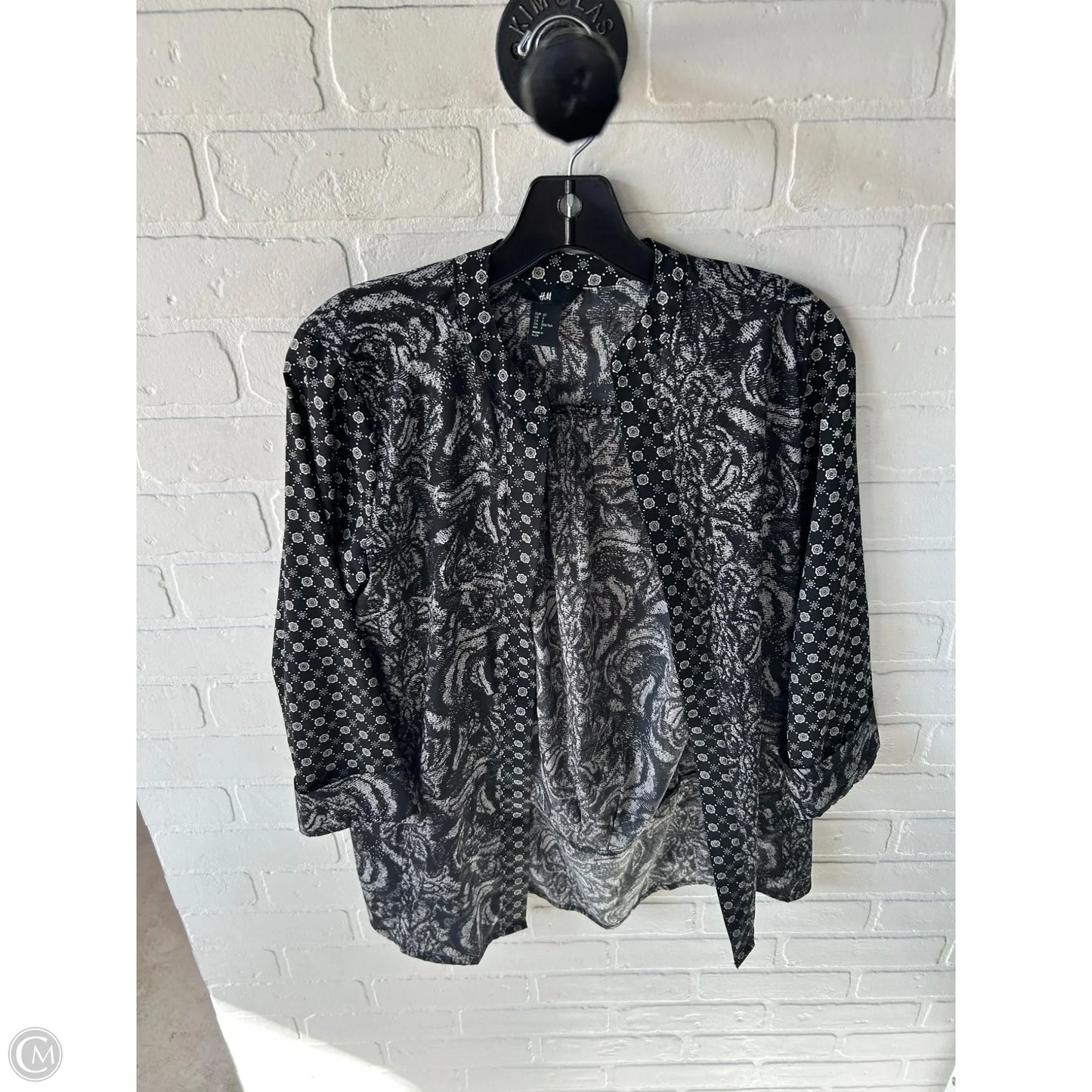 Kimono By H&m In Black & Grey, Size: Xs