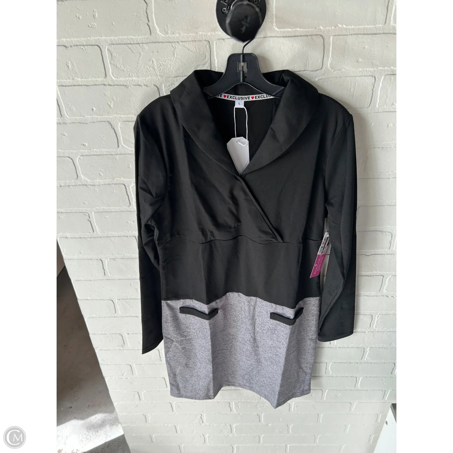 Dress Work By Cme In Black & Grey, Size: L