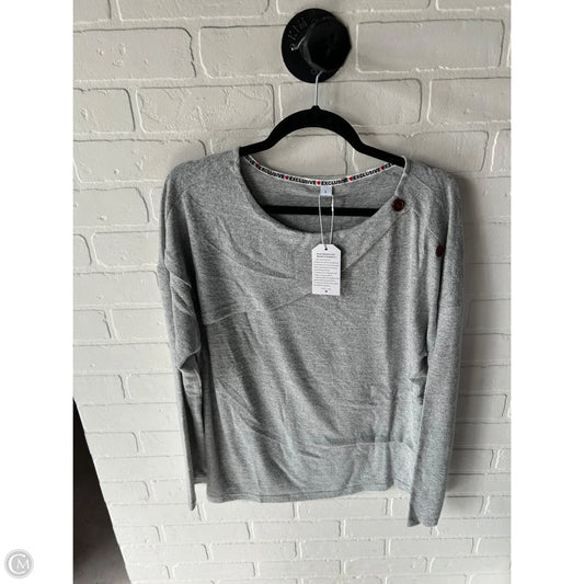 Top Long Sleeve By Cme In Grey, Size: L