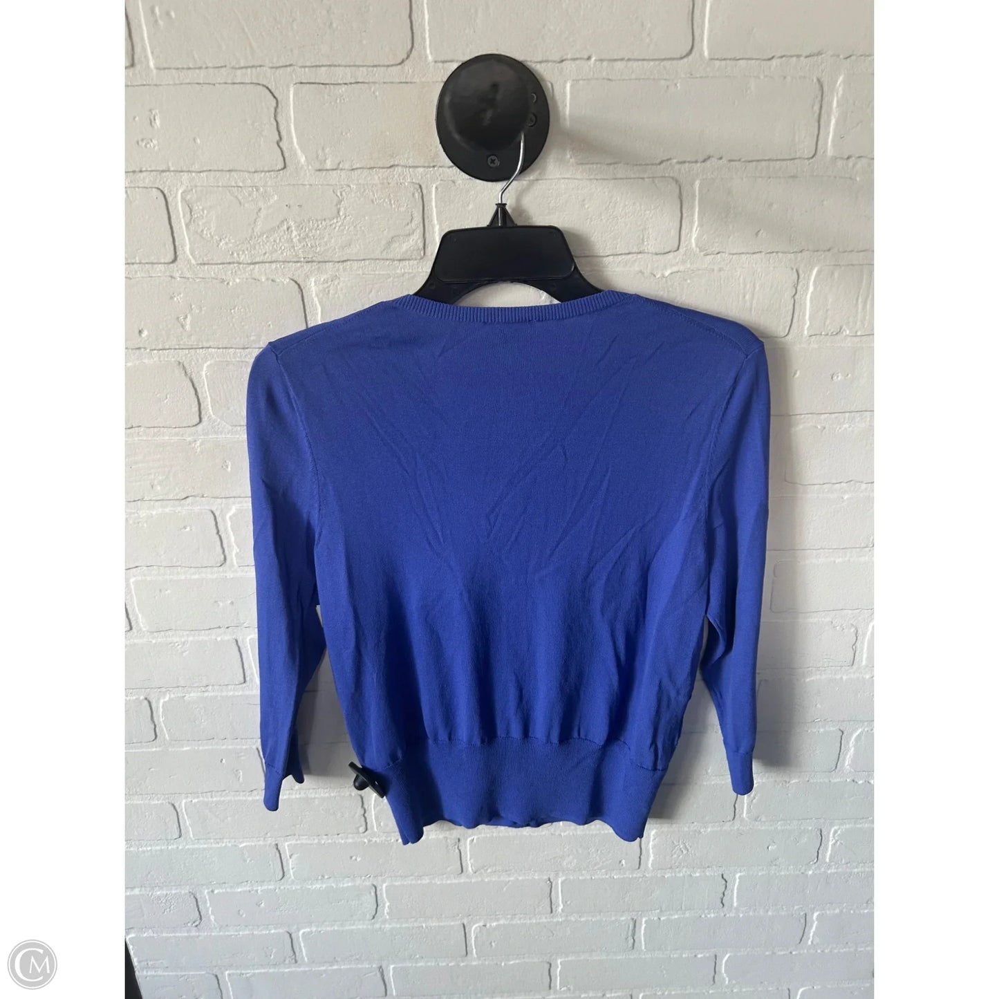 Sweater Cardigan By Ann Taylor In Blue & Purple, Size: M