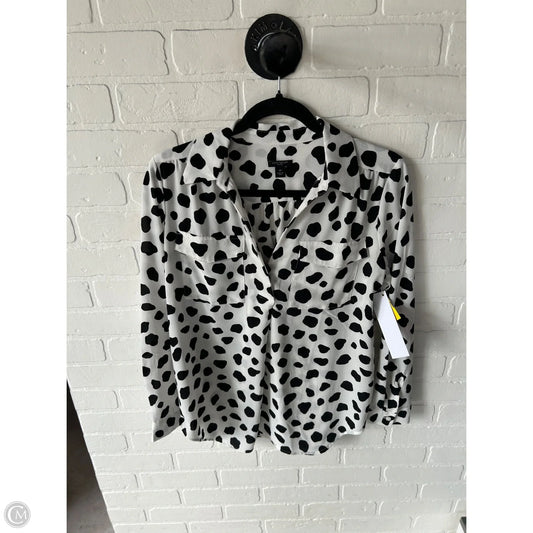 Top Long Sleeve By Ann Taylor In Black & White, Size: Mp
