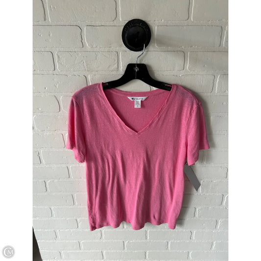 Top Short Sleeve By Athleta In Pink, Size: S