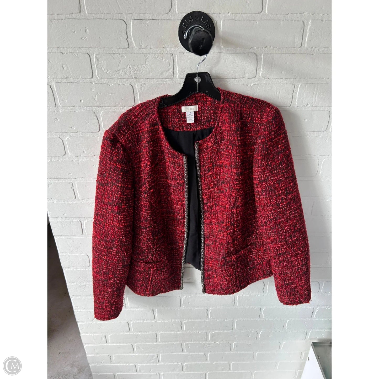 Blazer By Chicos In Red, Size: L