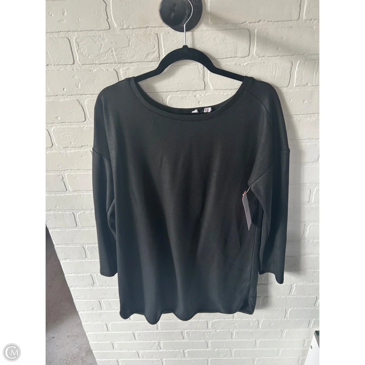 Tunic Long Sleeve By Cable And Gauge In Black, Size: L