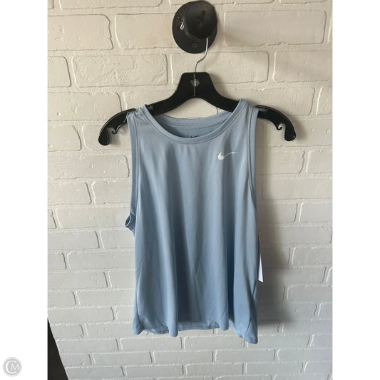 Athletic Tank Top By Nike In Blue & White, Size: M