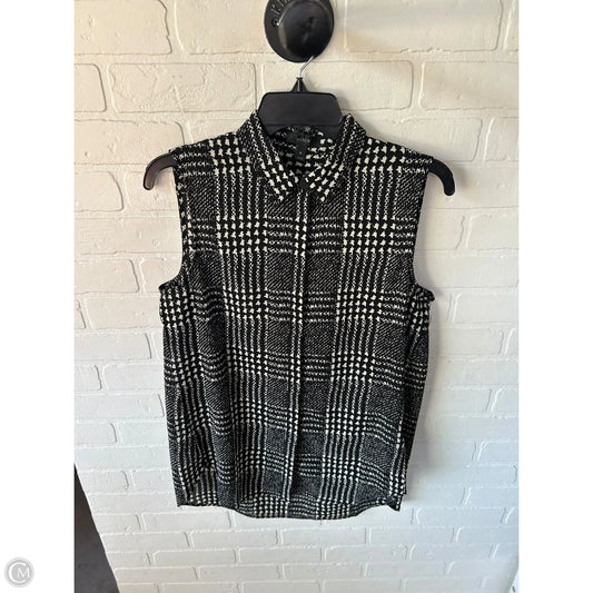 Top Sleeveless By J. Crew In Black & Cream, Size: S