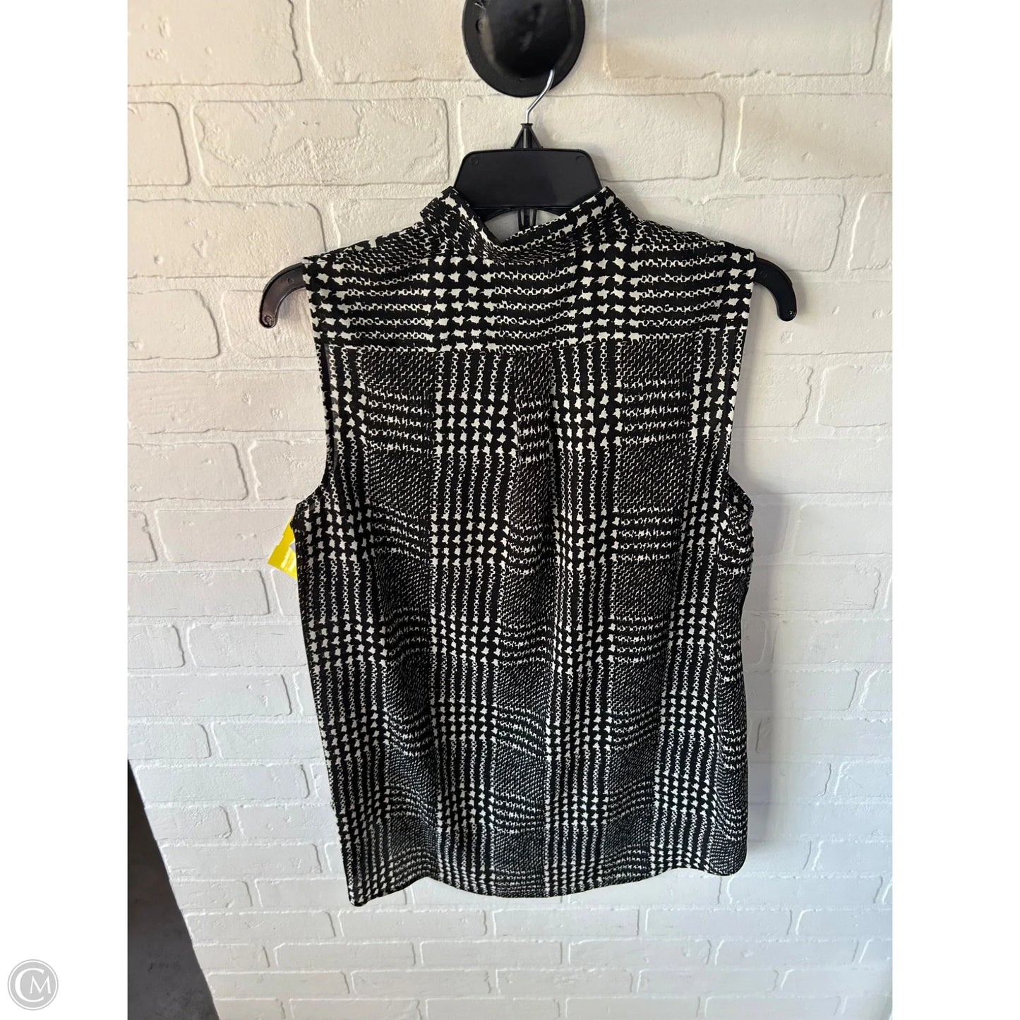 Top Sleeveless By J. Crew In Black & Cream, Size: S