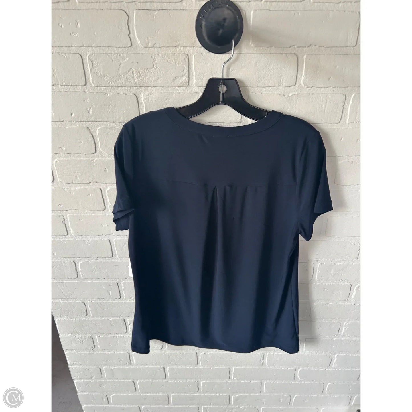 Top Short Sleeve By Anne Klein In Blue & Gold, Size: M