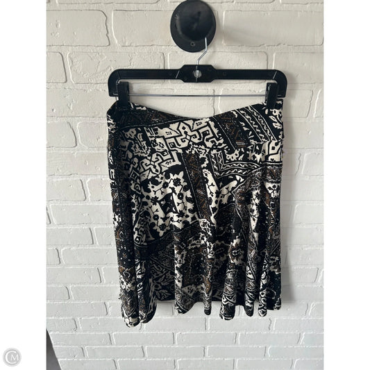 Skirt Mini & Short By Chaps In Black & Cream, Size: 8