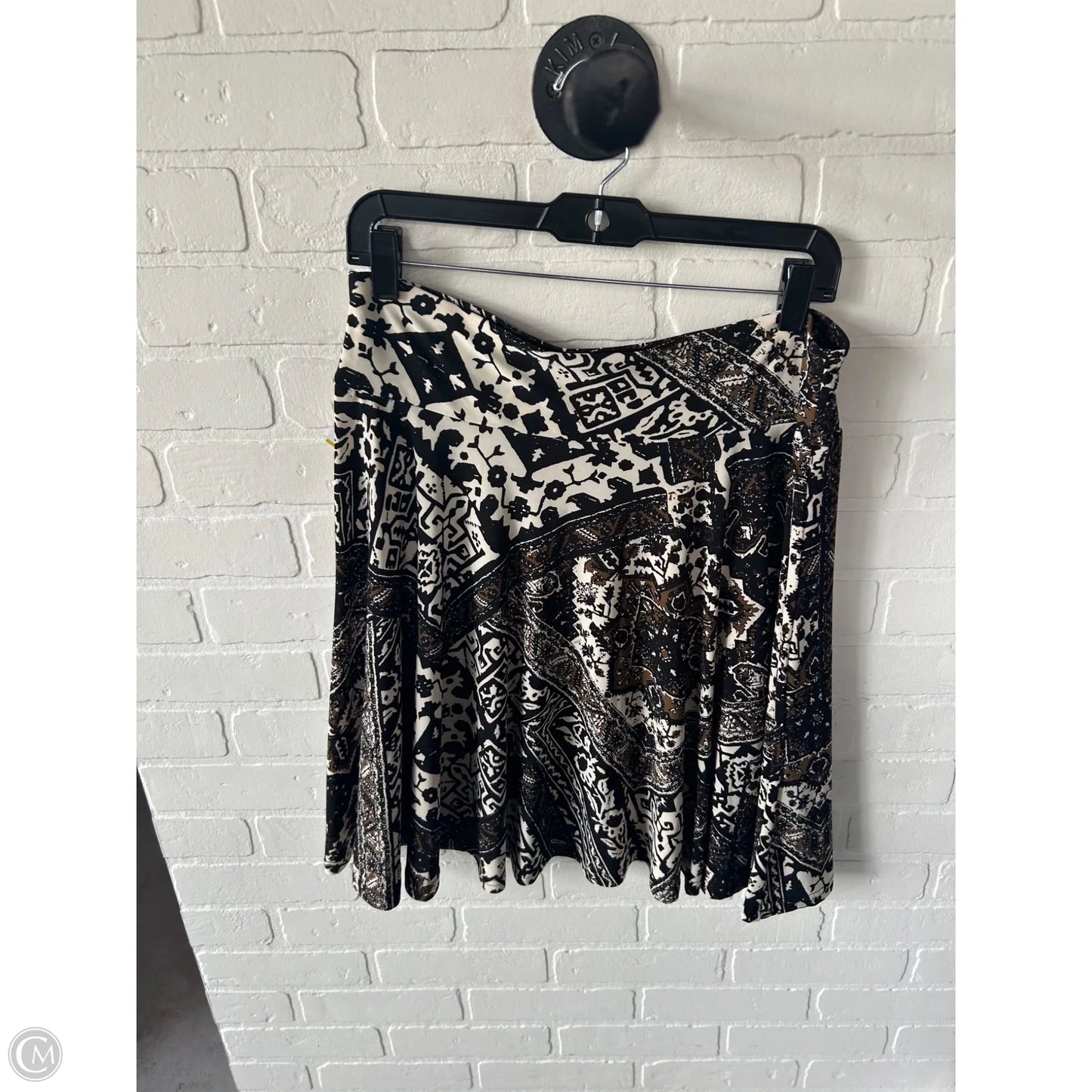 Skirt Mini & Short By Chaps In Black & Cream, Size: 8