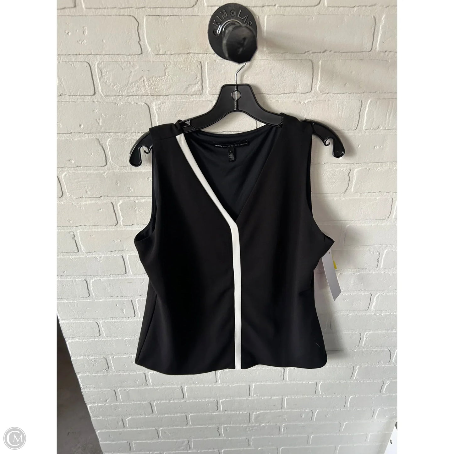 Top Sleeveless By White House Black Market In Black & White, Size: L