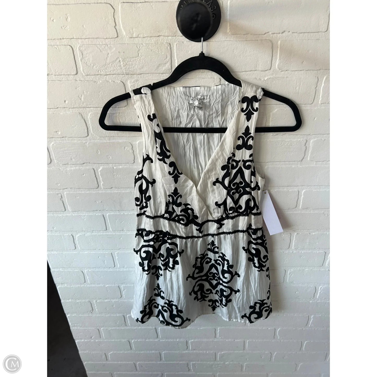 Top Sleeveless By White House Black Market In Black & White, Size: Xs