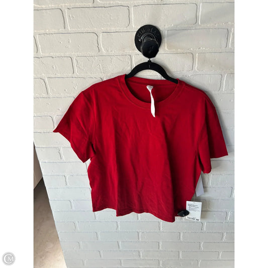 Athletic Top Short Sleeve By Lululemon In Red, Size: M