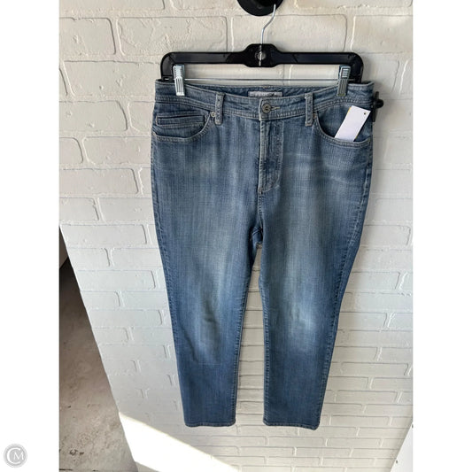 Jeans Straight By Chicos In Blue Denim, Size: 6p