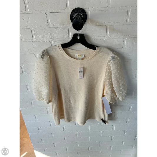 Top Short Sleeve By Maeve In Cream, Size: L