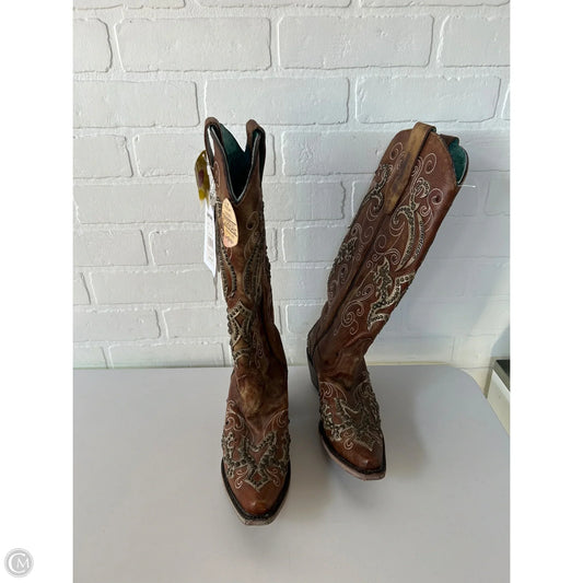 Boots Western By Corral In Brown & Gold, Size: 6.5