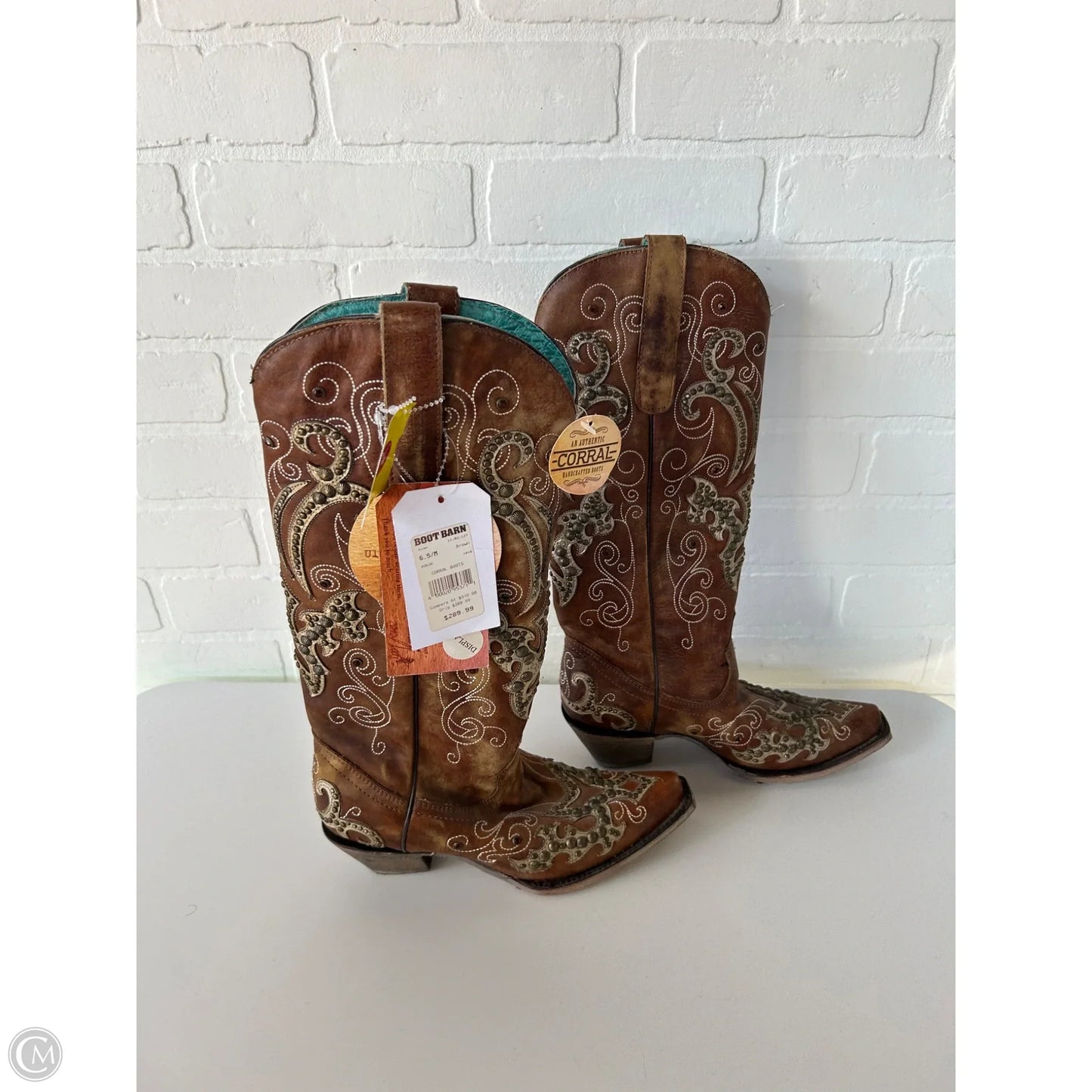Boots Western By Corral In Brown & Gold, Size: 6.5