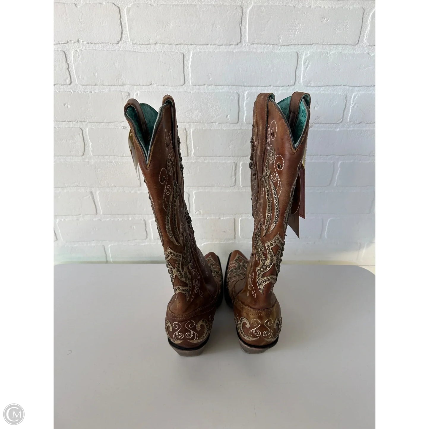 Boots Western By Corral In Brown & Gold, Size: 6.5