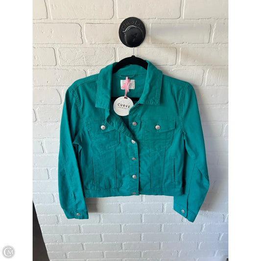 Jacket Denim By Curve Appeal In Teal, Size: S