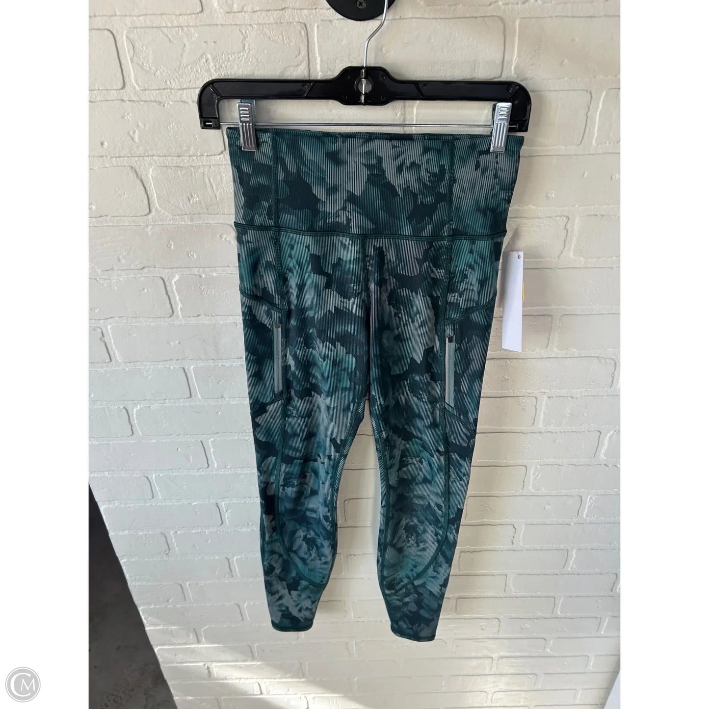 Athletic Pants By Athleta In Green & Grey, Size: 0