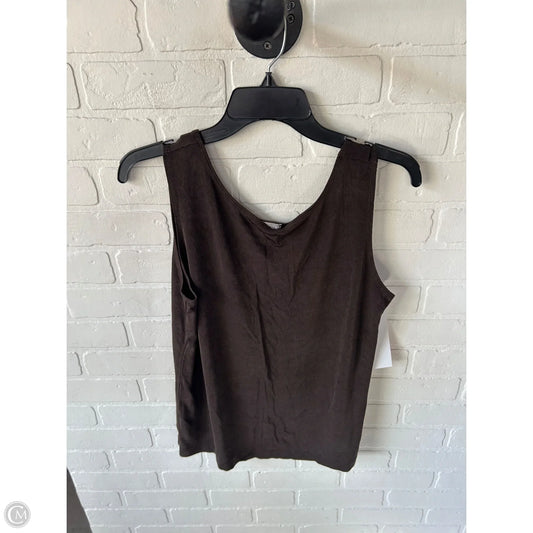 Top Sleeveless By Chicos In Brown, Size: L