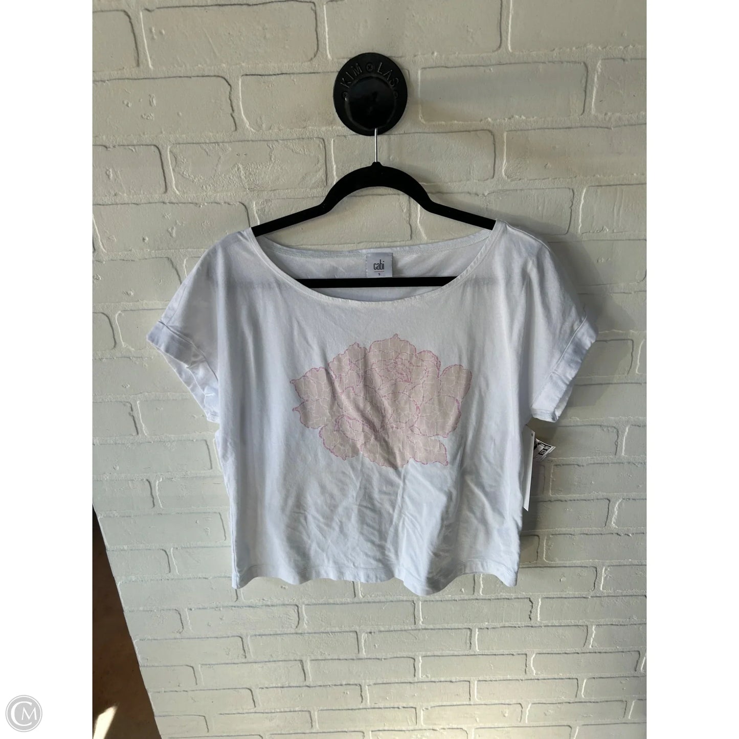 Top Short Sleeve By Cabi In White, Size: S