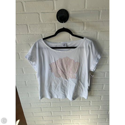 Top Short Sleeve By Cabi In White, Size: S