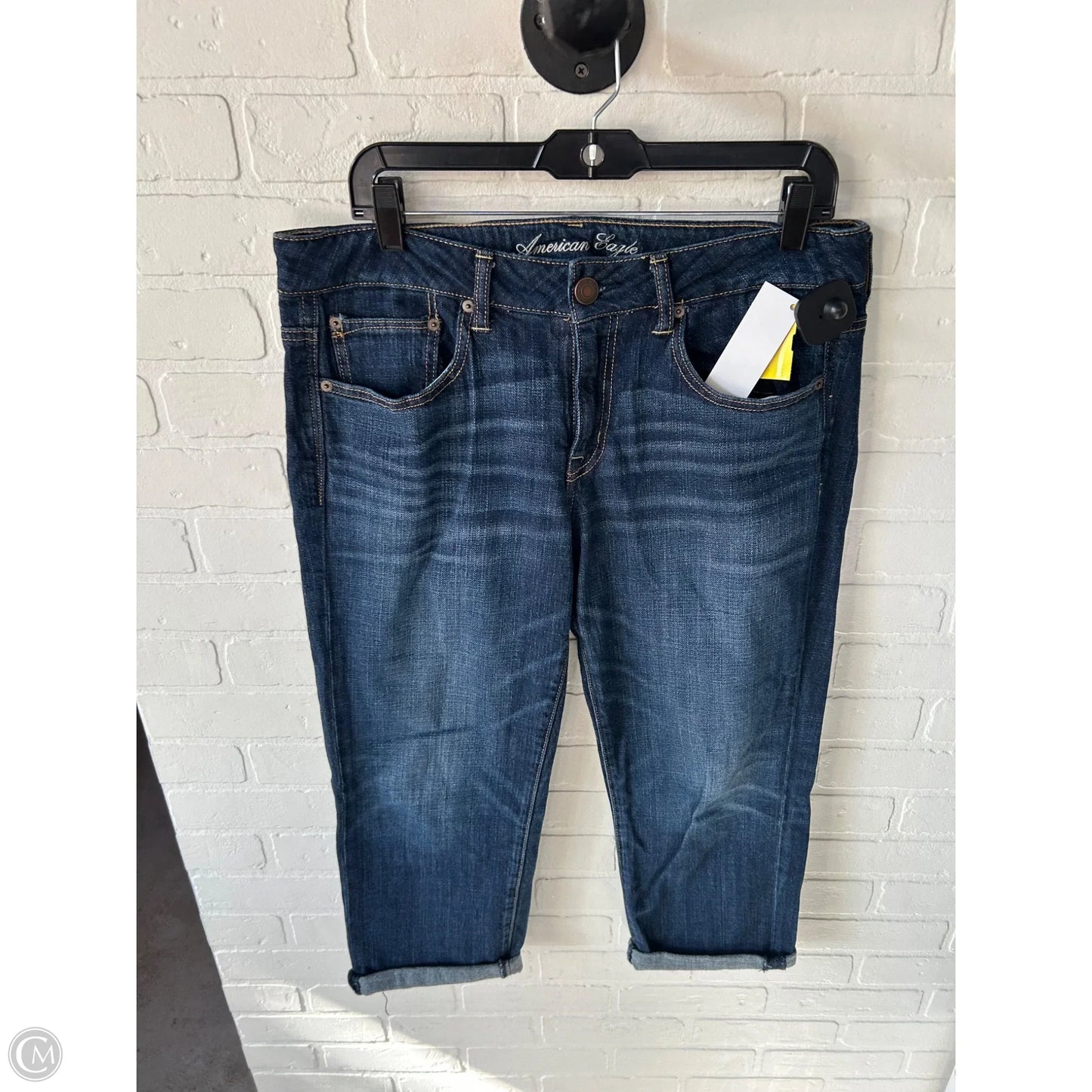 Jeans Boyfriend By American Eagle In Blue Denim, Size: 10