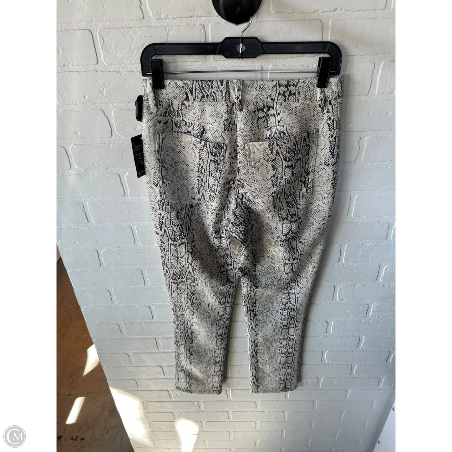 Jeans Straight By Boston Proper In Snakeskin Print, Size: 4