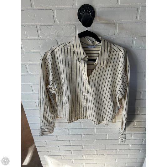 Top Long Sleeve By Lna In Black & Cream, Size: S