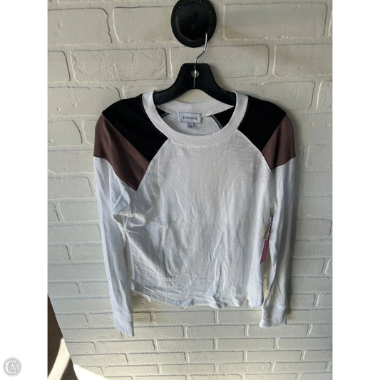 Top Long Sleeve By Evereve In Black & White, Size: S