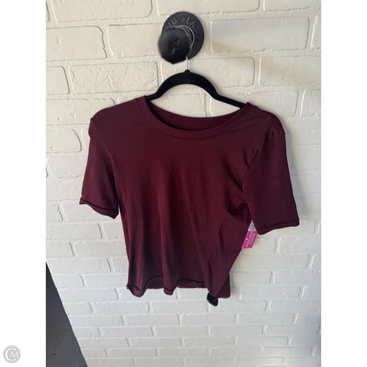 Athletic Top Short Sleeve By Athleta In Brown, Size: M