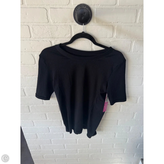 Athletic Top Short Sleeve By Athleta In Black, Size: M