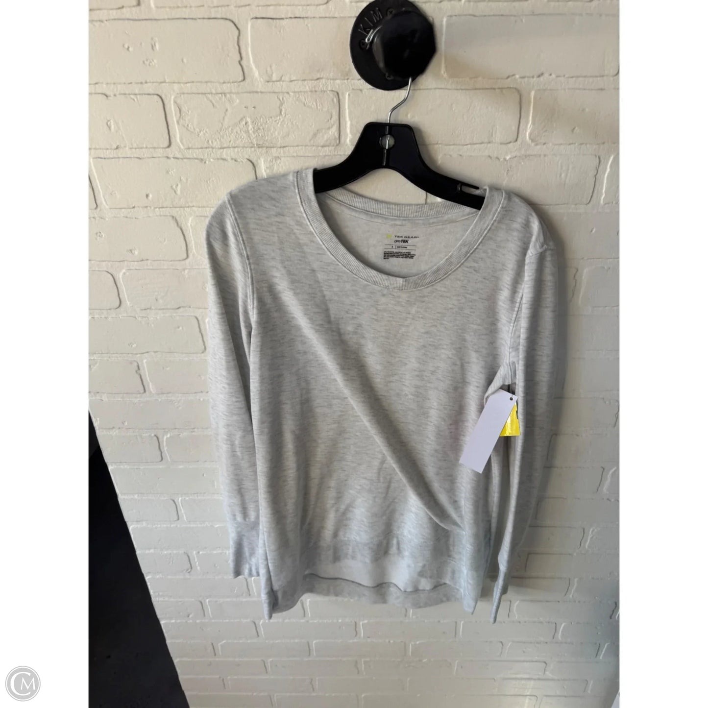 Athletic Sweatshirt Crewneck By Tek Gear In Grey, Size: S