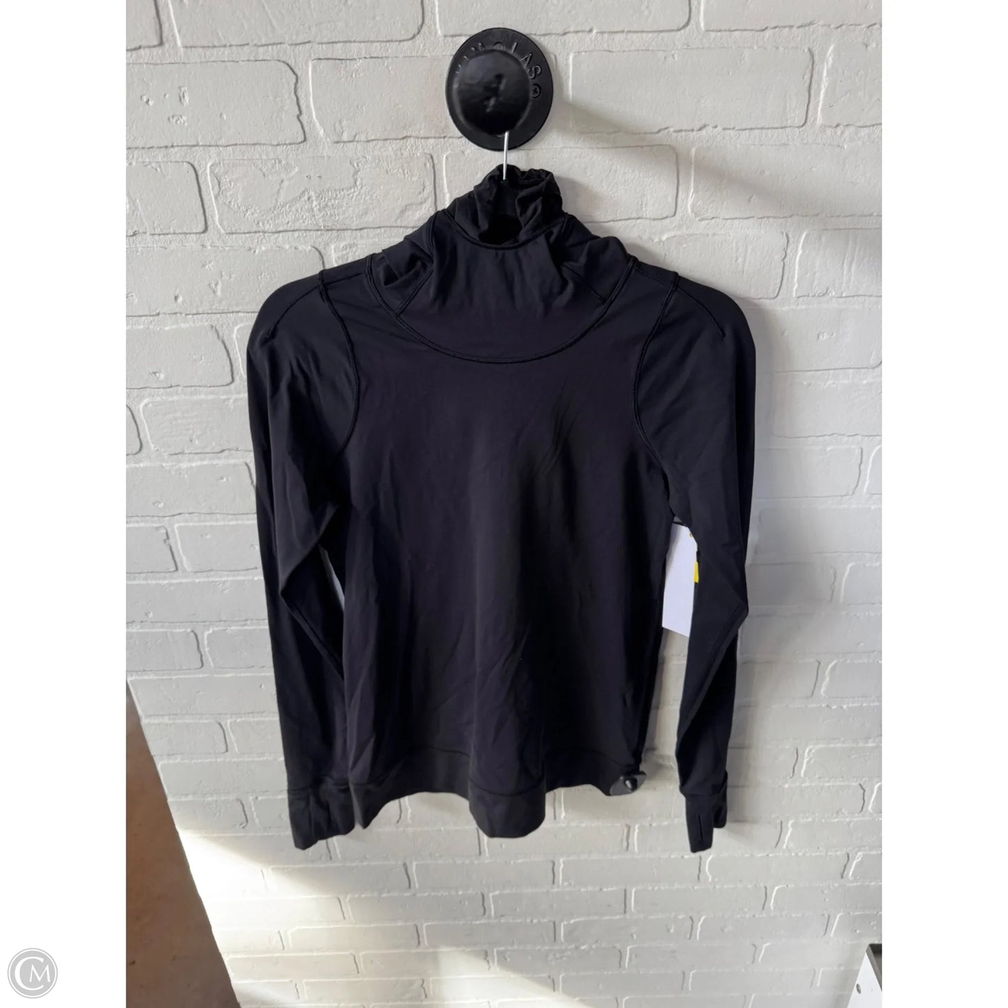 Athletic Top Long Sleeve Hoodie By Lululemon In Black, Size: S