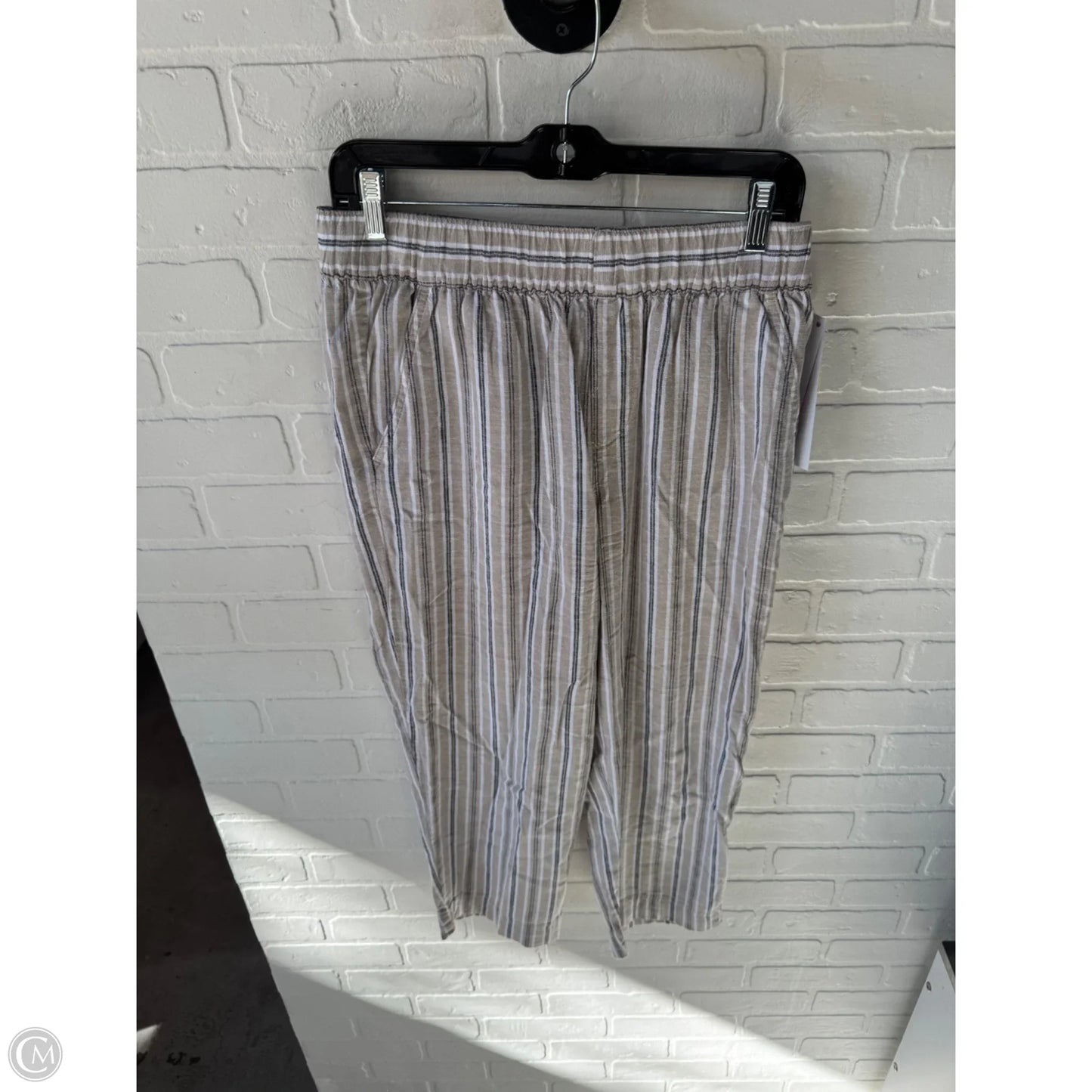 Pants Linen By Loft In Tan & White, Size: 8p