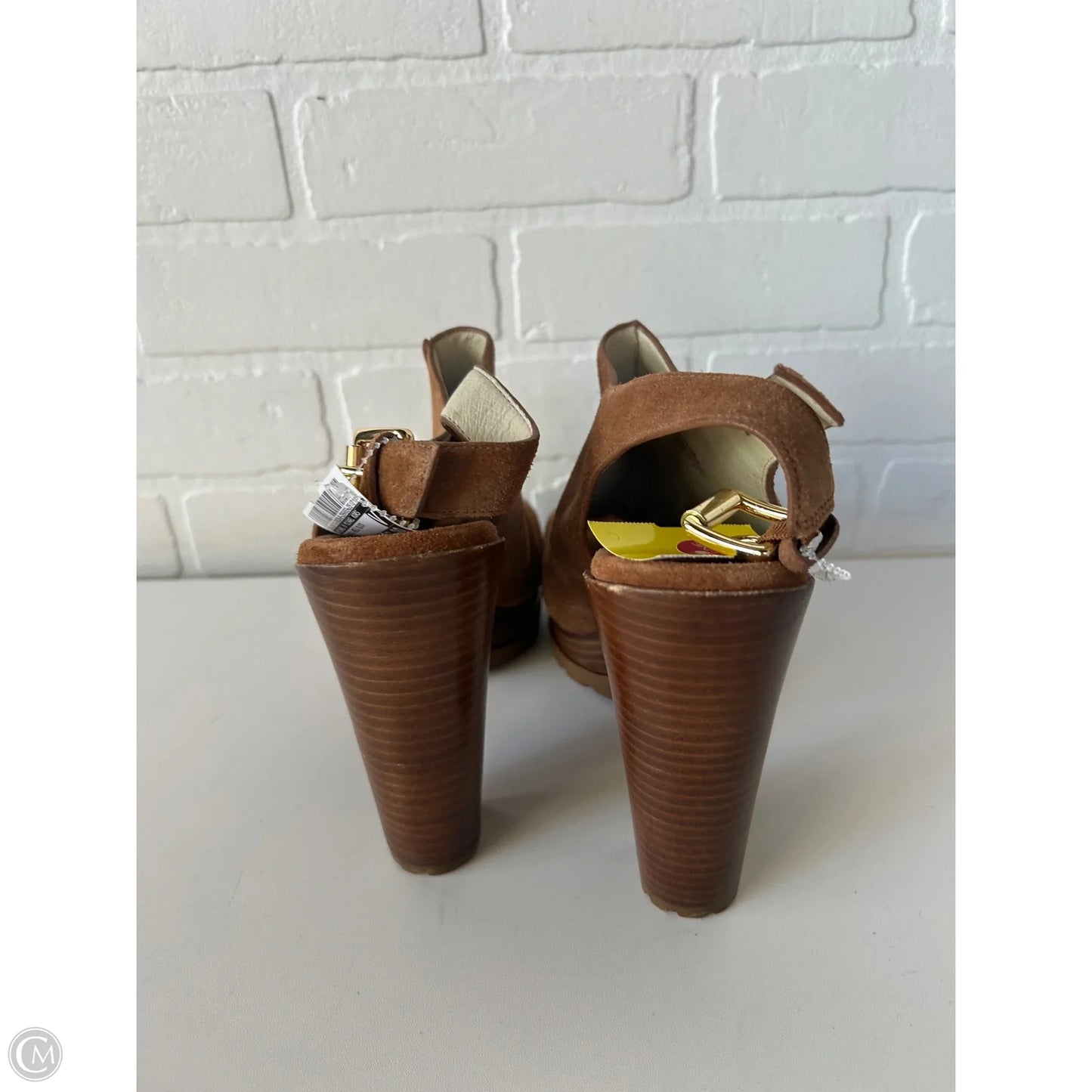 Sandals Heels Block By Michael By Michael Kors In Brown, Size: 9