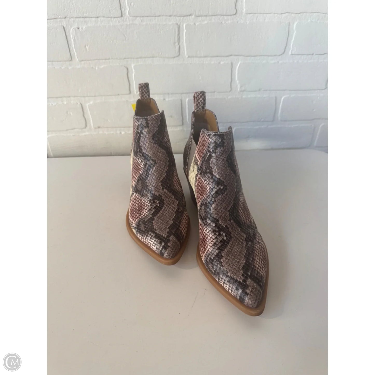 Boots Ankle Heels By Dolce Vita In Snakeskin Print, Size: 7.5