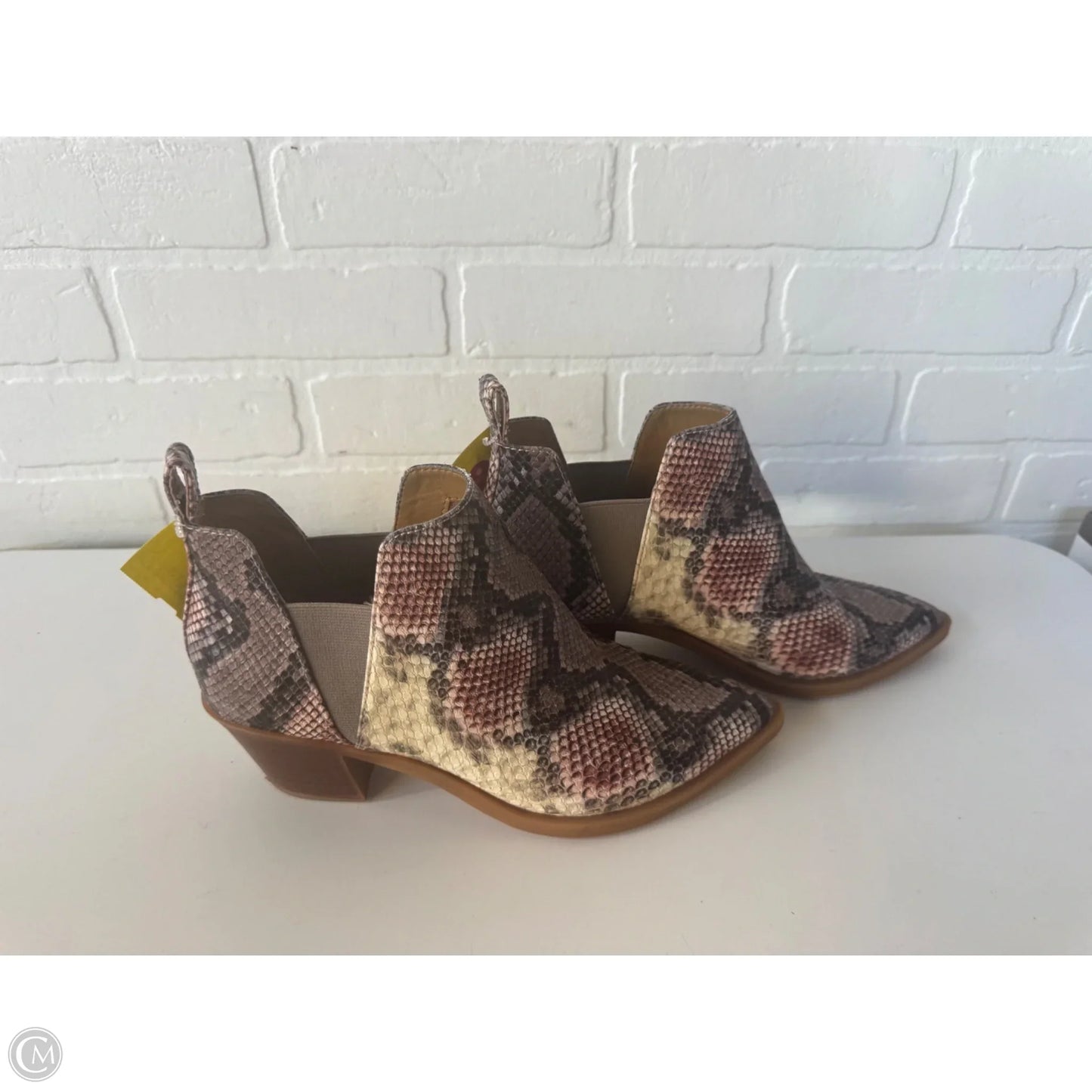 Boots Ankle Heels By Dolce Vita In Snakeskin Print, Size: 7.5