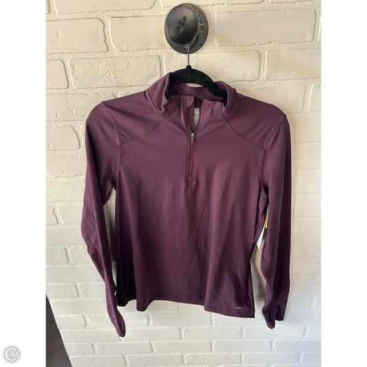 Athletic Top Long Sleeve Collar By Mondetta In Purple, Size: M
