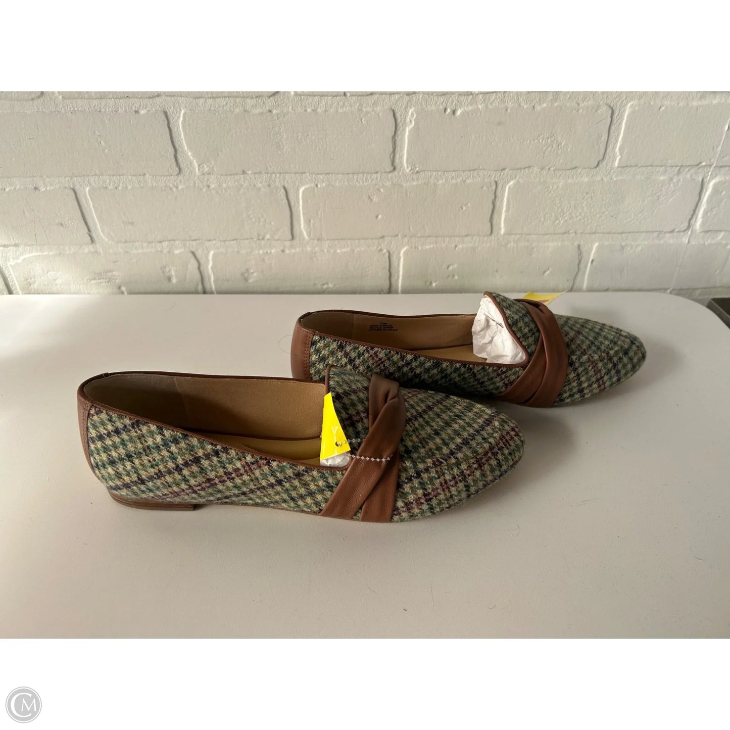 Shoes Flats By Talbots In Brown & Green, Size: 10