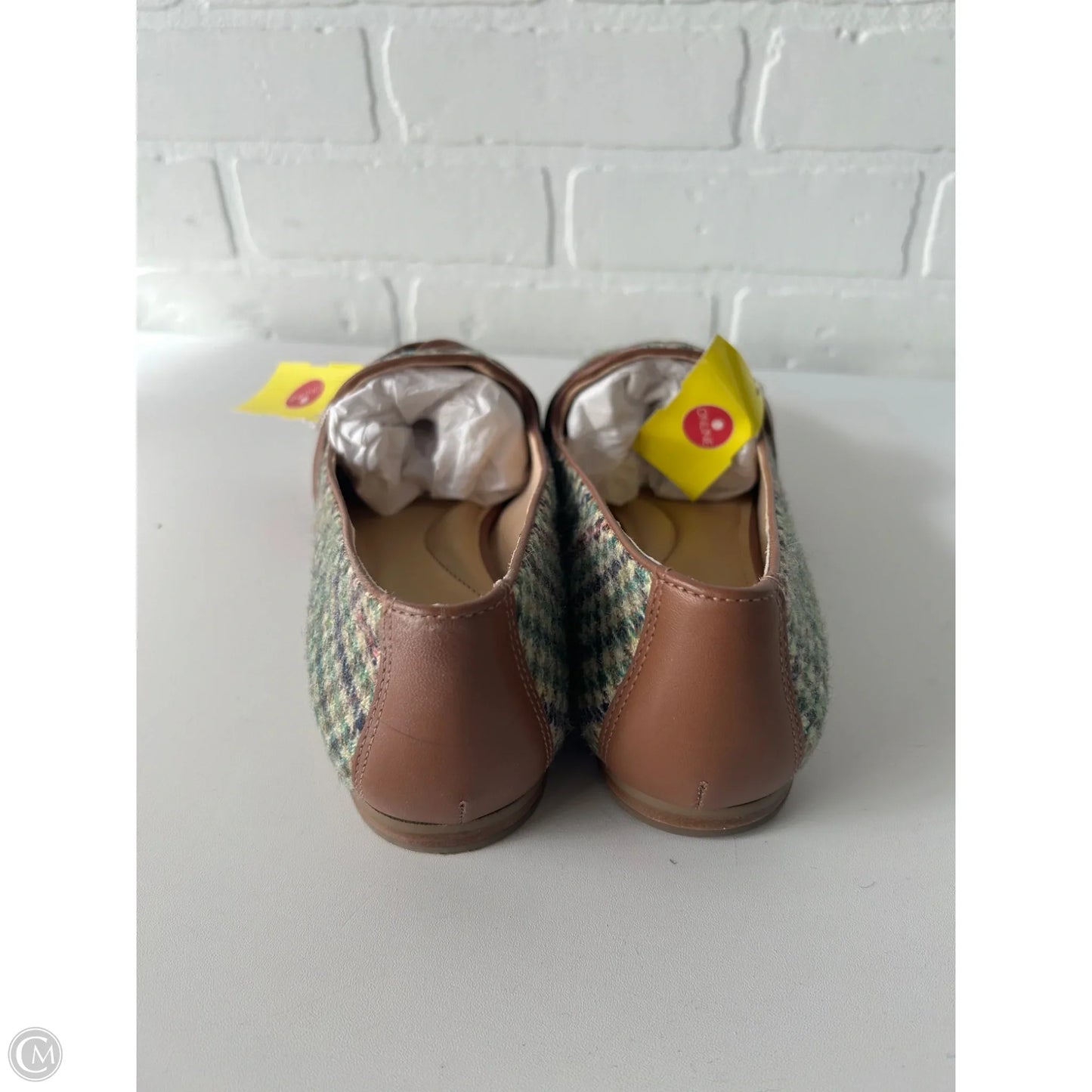 Shoes Flats By Talbots In Brown & Green, Size: 10