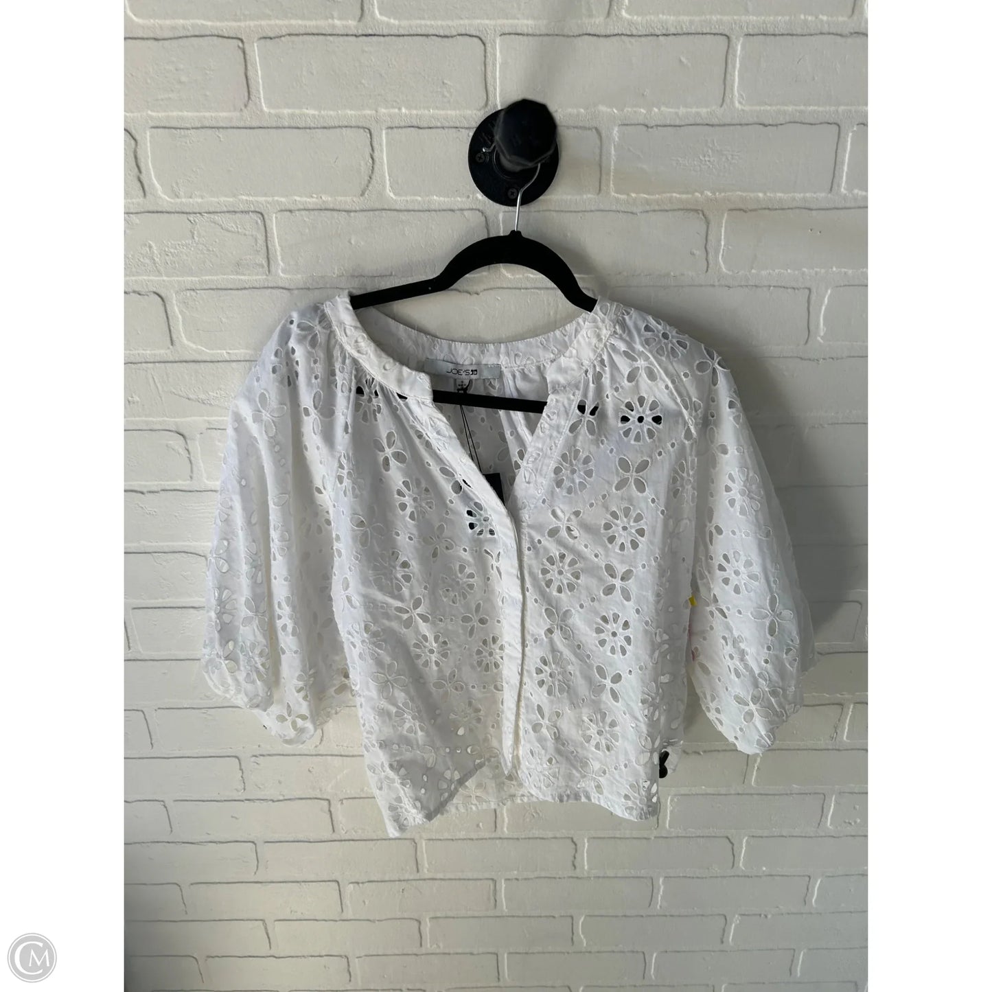 Blouse Short Sleeve By Joes Jeans In White, Size: S