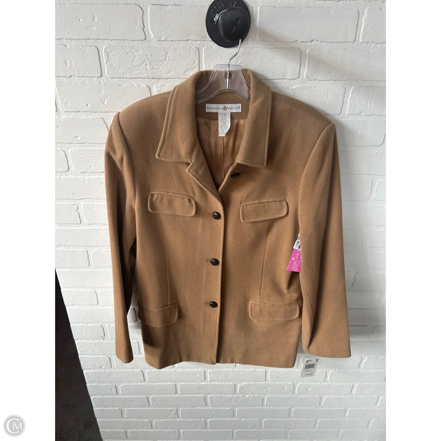 Coat Peacoat By Clothes Mentor In Brown, Size: M