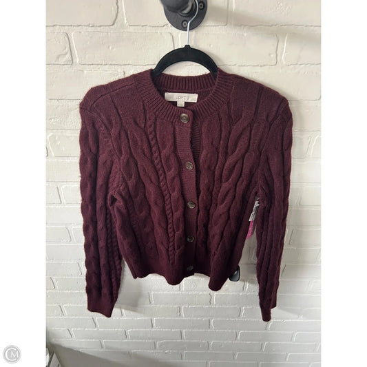 Sweater Cardigan By Loft In Brown, Size: S