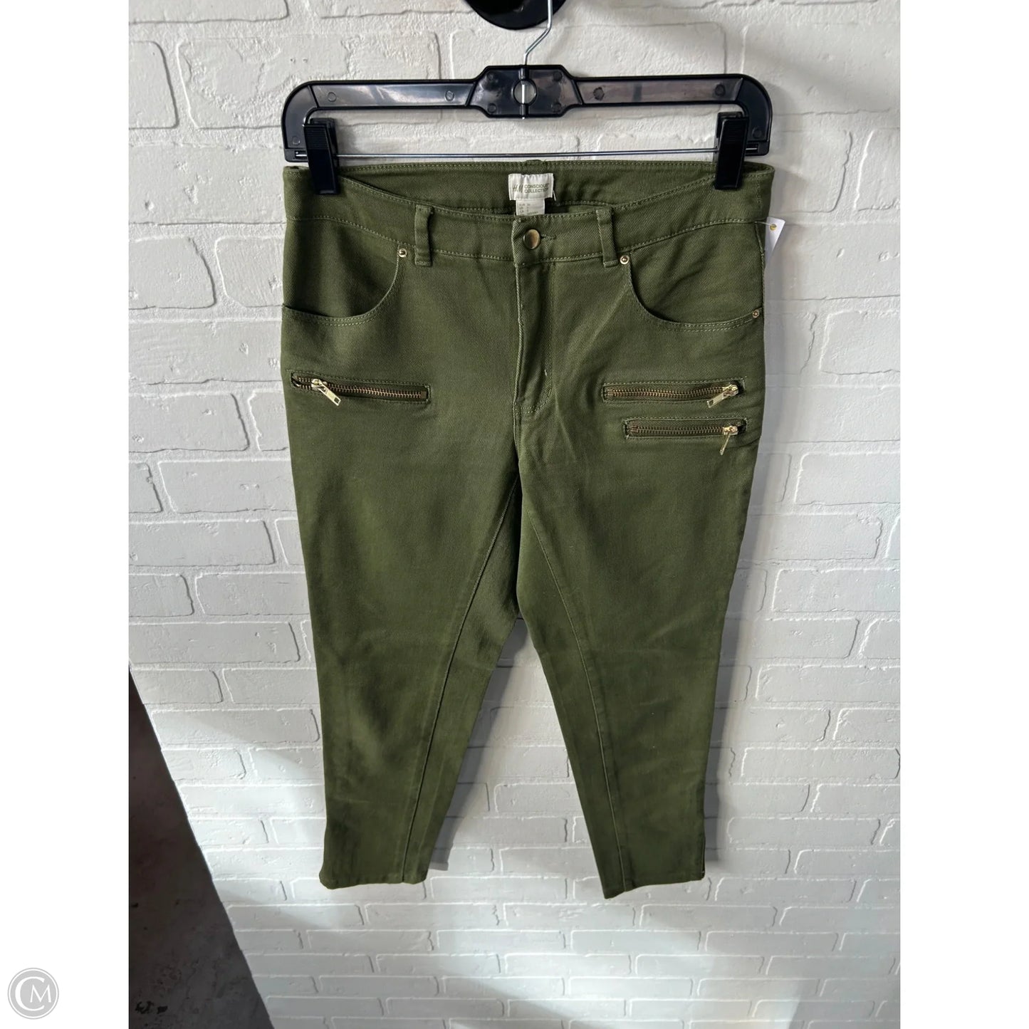 Jeans Skinny By H&m In Green, Size: 6