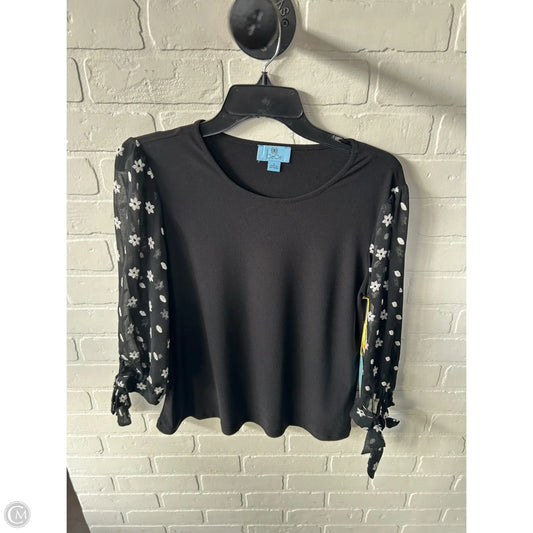 Top 3/4 Sleeve By Cece In Black & White, Size: S