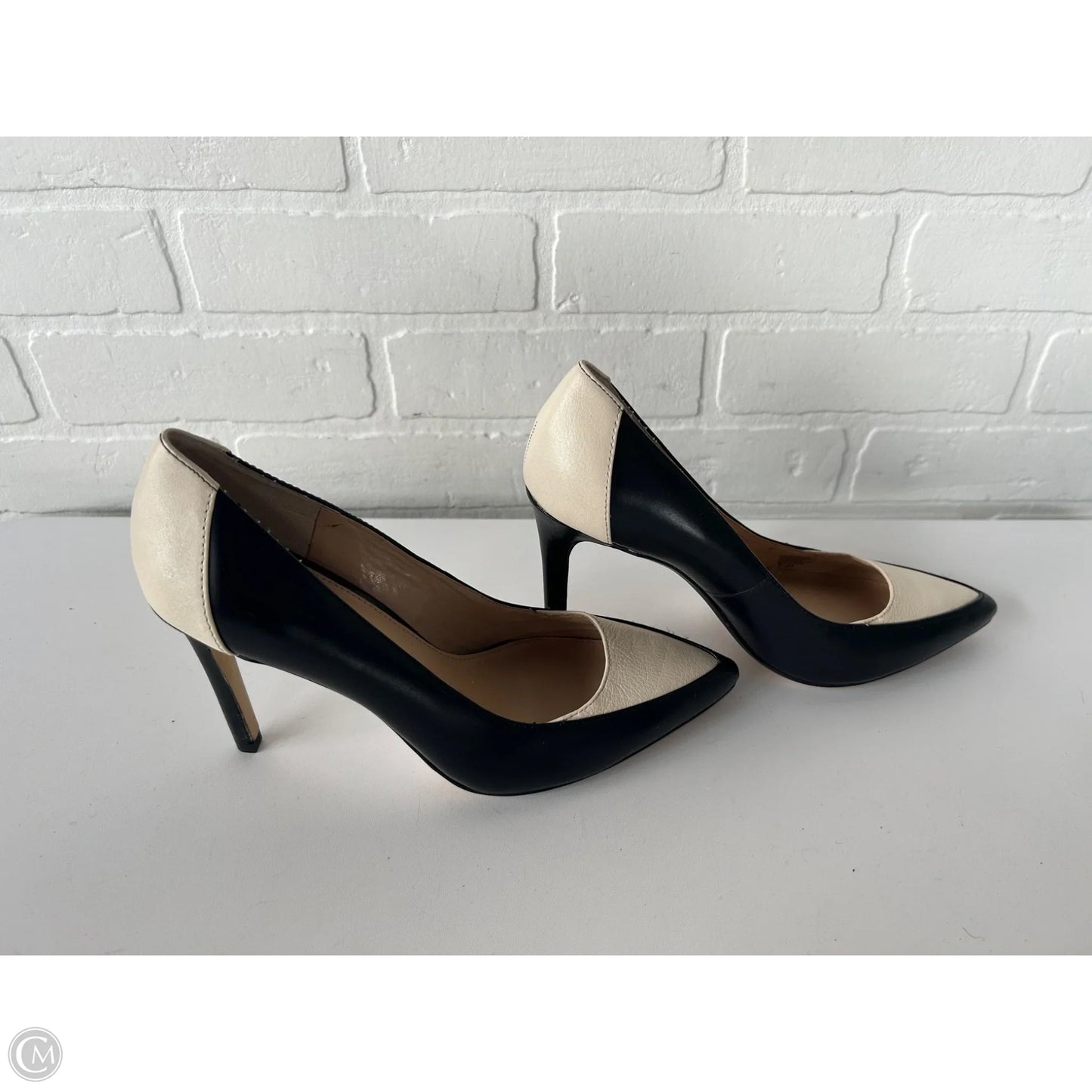 Shoes Heels Stiletto By Banana Republic In Black & Cream, Size: 7.5