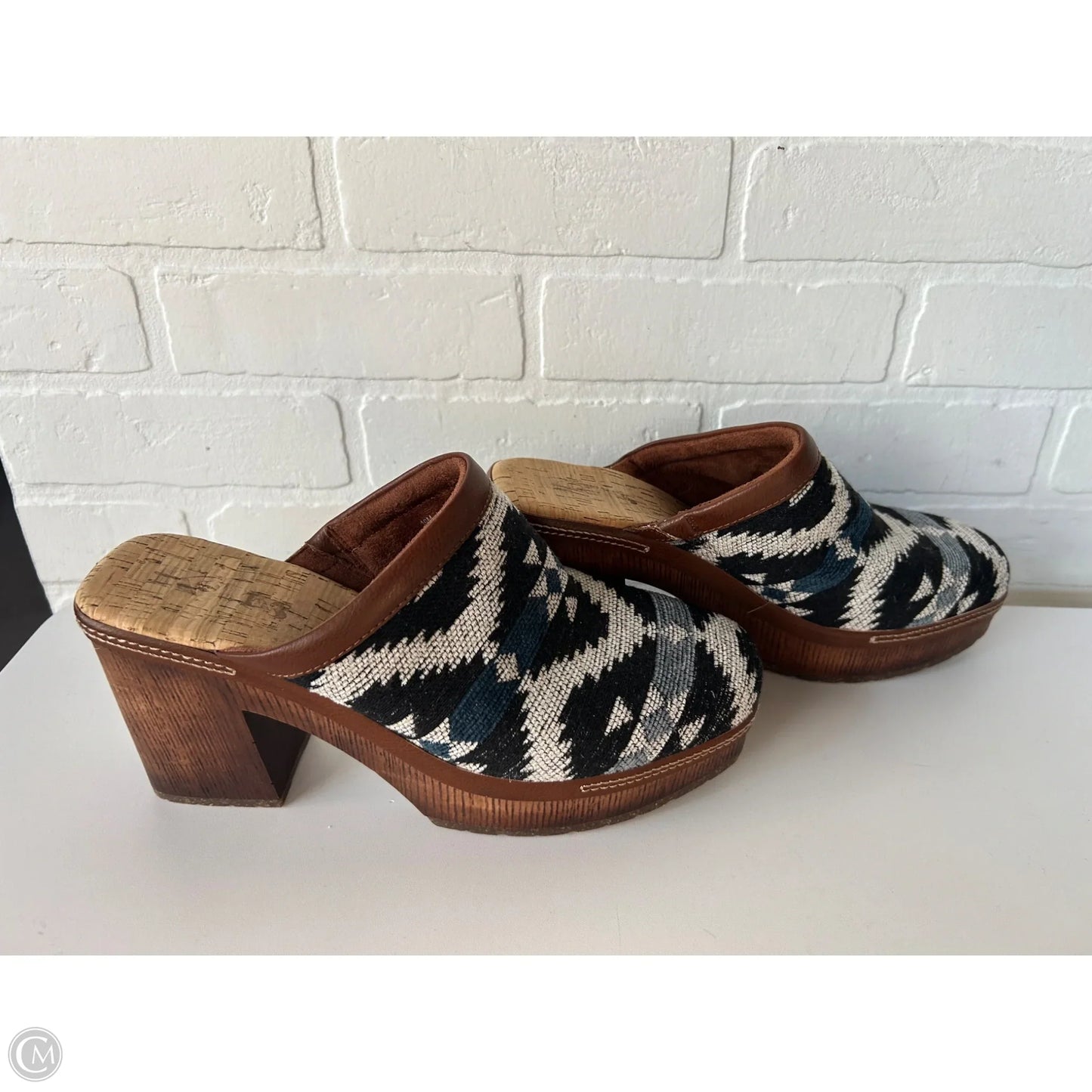 Shoes Heels Block By Korks In Blue & Brown, Size: 10