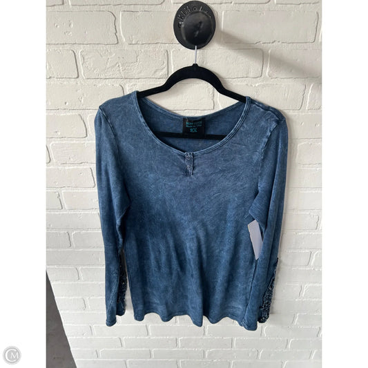 Top Long Sleeve By Clothes Mentor In Blue, Size: 2x